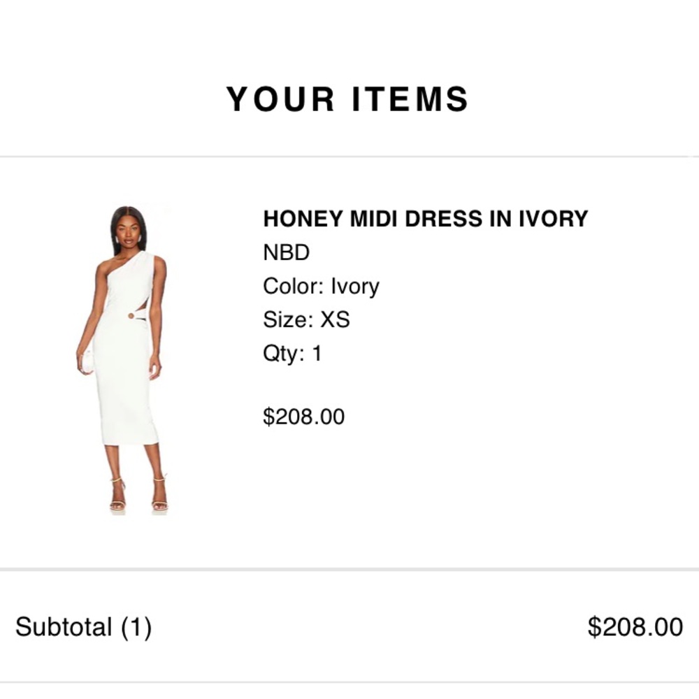 Honey MIDI Dress - Ivory